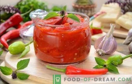 Lecho with tomato juice is one of the options for making a delicious snack. Proven copyright recipes lecho with tomato juice