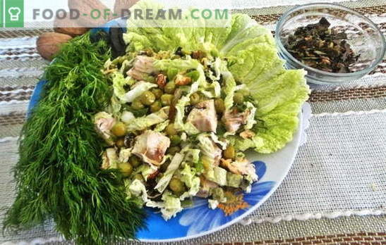 Salad with breast: a recipe with photos. Step by step description of an amazing salad with breast, prunes, cheese and Chinese cabbage