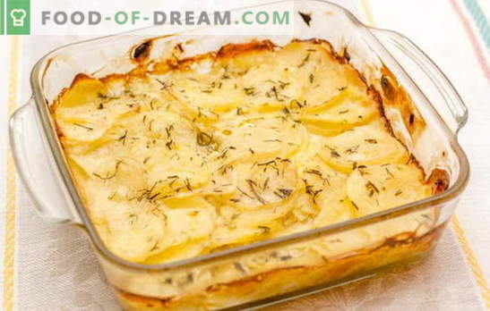 Potatoes in sour cream in the oven are the “king” of vegetables on your table. Favorite recipes for potatoes baked in sour cream