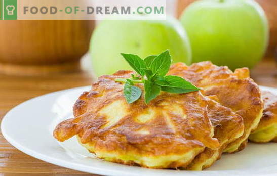 Pancakes with apples - tasty and healthy pastries without the hassle. Traditional and original recipes fritters with apples