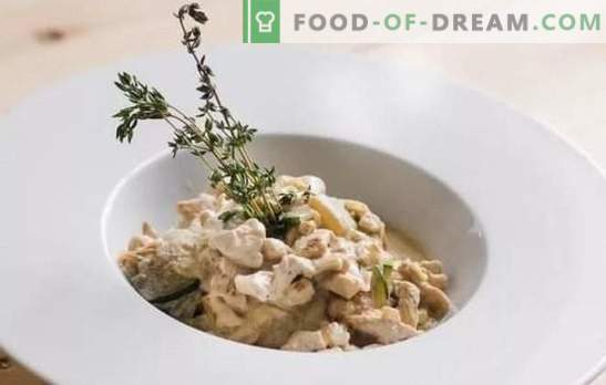 Fricassee: classic recipes with chicken, rabbit, mushrooms, asparagus. How to quickly cook fricassee according to classic recipes