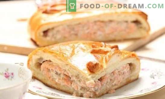 Fish cake puff pastry is a great solution! Recipes of different fish pies from puff pastry with potatoes, eggs, rice, cheese