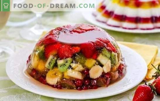 Jelly with fruit is a light and bright delicacy. Original recipes of fruit, dairy, sour cream jelly with fruit