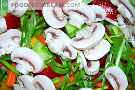 Salads with mushrooms - the best recipes. How to properly and tasty cook mushroom salads.