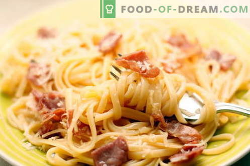 Pasta carbonara - the best recipes. How to properly and tasty cook pasta carbonara.