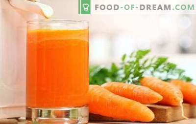 Carrot juice at home: solid vitamins! Recipes of natural carrot juice and cocktails with its participation