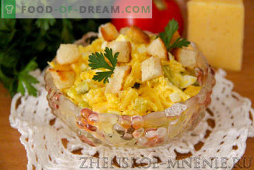 Salad with cheese - a recipe with photos and step-by-step description