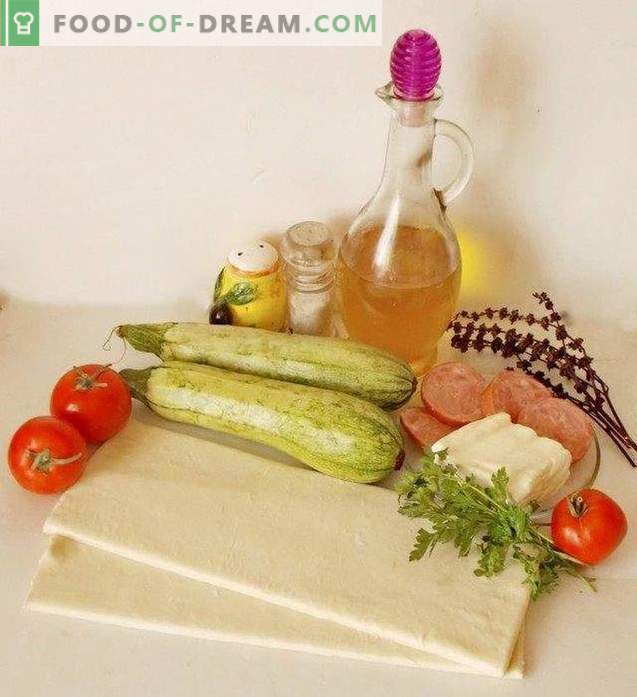Mediterranean Pie with Zucchini, Ham and Cheese