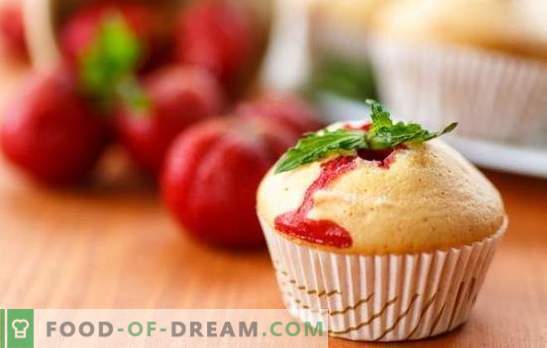 Strawberry Cupcake is a delicious berry delicacy. Recipes flavored cake with strawberries for soulful summer tea