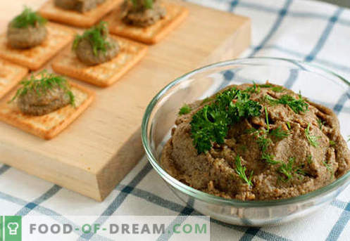 Beef liver pate - the best recipes. How to properly and tasty cook beef liver pate.