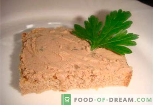 Beef liver pate - the best recipes. How to properly and tasty cook beef liver pate.