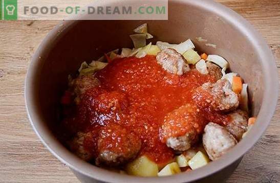 Vegetable stew with meatballs in a slow cooker: a hearty and beautiful dish. Author's step-by-step photo-recipe of cooking in a multivariate vegetable stew