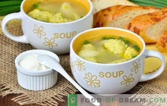 Soup with dumplings: step-by-step recipes for an appetizing dish. Mushroom, chicken, vegetable soups with dumplings (step by step, in detail, with secrets)