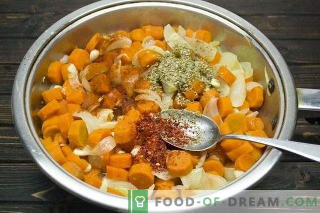 Marinated carrots with onions and oregano