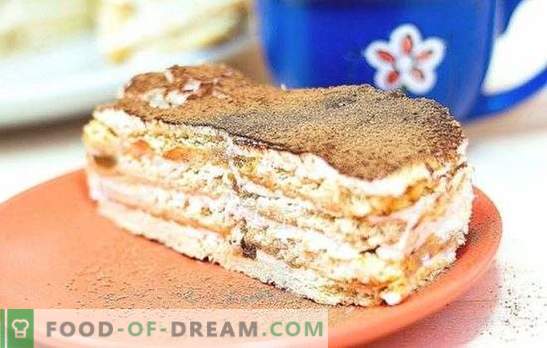 Cake from crackers and sour cream is a tender dessert for all occasions. The best cake recipes from crackers and sour cream with various additives