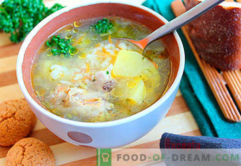 Chicken broth soup - the best recipes. How to properly and tasty cook soup in chicken broth.