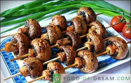 Marinade for champignons - the best recipes for fragrant mushrooms. Marinade for mushrooms on the grill on the basis of sour cream, soy sauce, wine