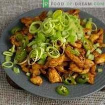 Dietary salad with chicken without mayonnaise