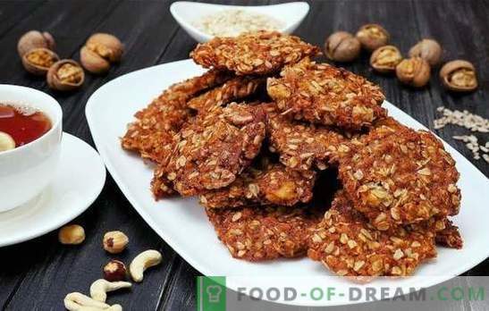 How to quickly make delicious oatmeal cookies with nuts for tea. Secrets of making oatmeal cookies with nuts
