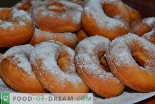 Donuts for kefir - recipes with photos and many tricks! Detailed cooking of different donuts on kefir according to recipes with photos