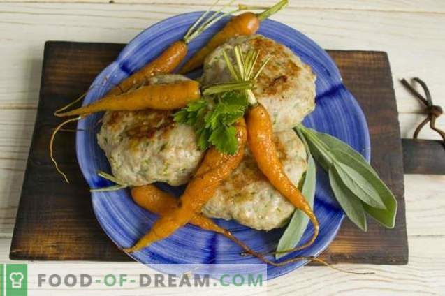 Delicious meat patties with rolled oats and vegetables