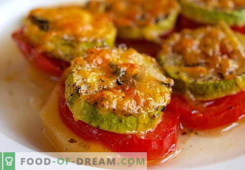 Squash with tomatoes - the best recipes. How to properly and tasty zucchini cooked with tomatoes.
