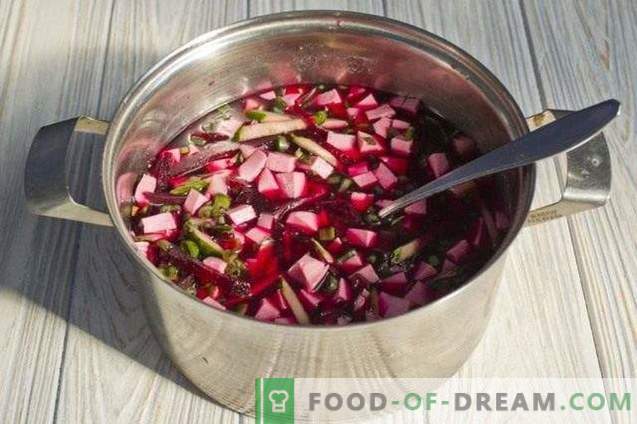 Beet cooler with sausage