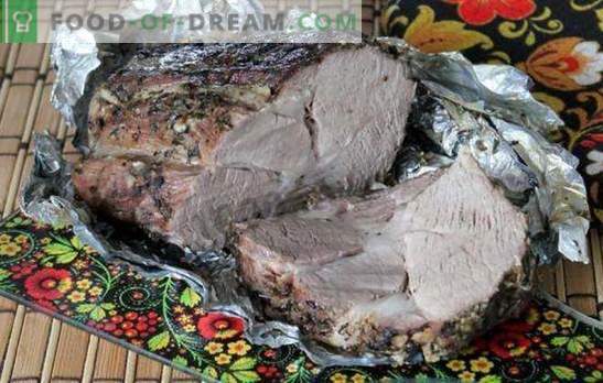 Pork neck in the oven in foil - for real gourmets. Variants of pork neck in the oven in foil with vegetables, mushrooms, prunes