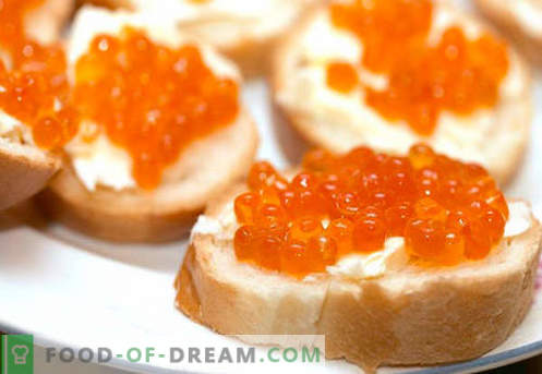 Sandwiches with red caviar are the best recipes. How to quickly and tasty cook sandwiches with red caviar.