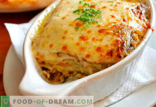 Lasagna with mushrooms - the right recipes. How to quickly and tasty cook lasagna with mushrooms.