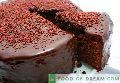 Chocolate cake - the best recipes. How to quickly and tasty cook a chocolate cake.