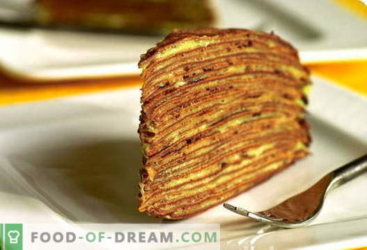 Pancake cake - the best recipes. How to properly and tasty cook pancake cake.