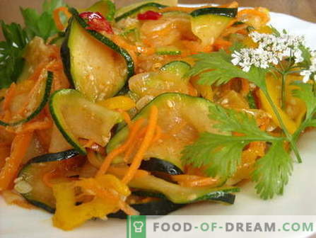 Korean-style zucchini - the best recipes. How to properly and tasty cook zucchini in Korean.