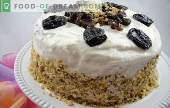 Cake with prunes - a truly royal dessert! Secrets of pastry professional cake makers with prunes