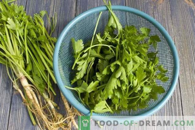 How to save greens for soup and salad for the winter?