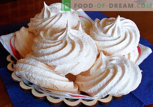 Meringue - the best recipes. How to properly and tasty cook homemade meringues.