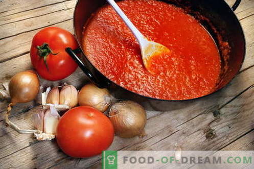 Tomato sauce - the best recipes. How to properly and cook tomato sauce.