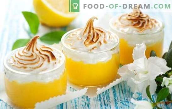 Lemon meringue - tender meringue, delicious cream and citrus. Recipes and secrets of cooking delicious lemon meringue