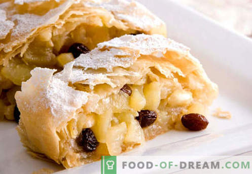 Apple strudel - the best recipes. How to properly and tasty cook strudel with apples.