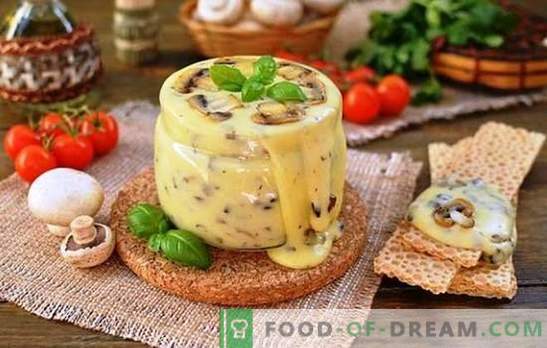 Home-made melted cheese from cottage cheese is professionally prepared. Holiday of taste with cottage cheese processed cheese recipes at home