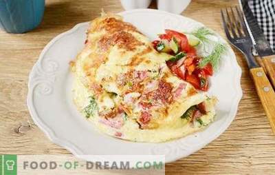 Omelet with cheese and sausage: it can't be easier! Step-by-step author's photo recipe for an omelet with cheese and sausage - what is the secret of the pomp of an omelet?