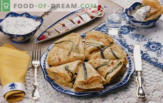 Pancakes with onions and eggs - you need to cook a lot! Recipes of different pancakes with green onions and egg, with sugar and with fillings