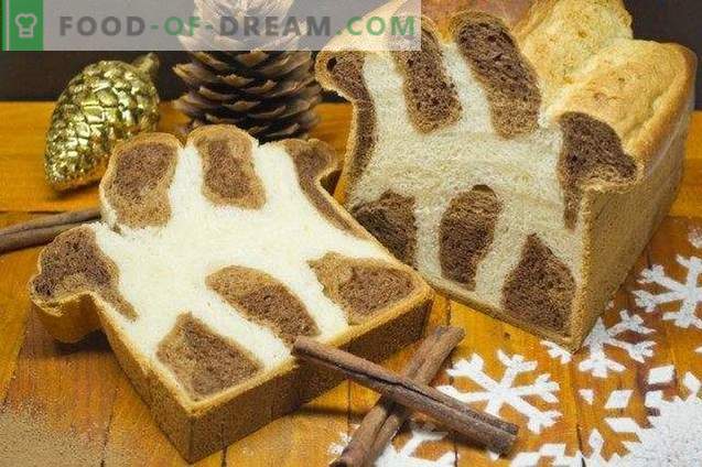Leopard brioche - sweet bread for Christmas