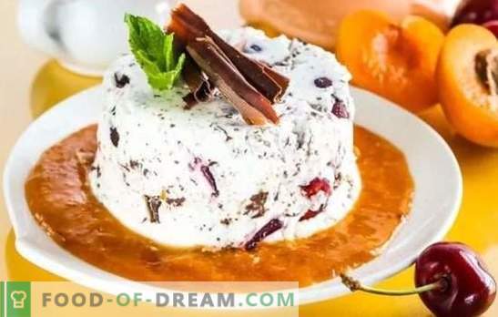 Curd desserts are easy and healthy. Simple proven recipes for desserts from cottage cheese with fruit, cookies and honey