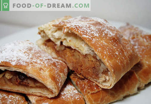 Puff strudel - the best recipes. How to properly and tasty cook puff pastry strudel.