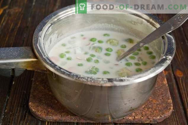 Milk soup with vegetables - unusual, but very tasty!