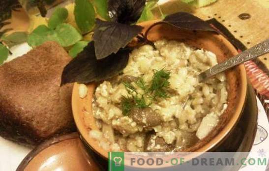 Perlovka in pots - delicious, not the word! Recipes Barley with meat in pots with vegetables, mushrooms and milk