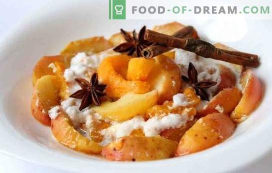 Baked pumpkin with apples - like it! Baked pumpkin recipes with apples and oranges, dried fruits, rice and meringue