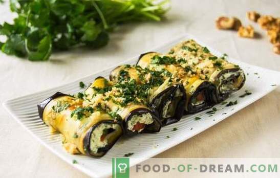 Cooking eggplant rolls with cheese - a universal snack. Eggplant rolls with cheese: simple, fast, appetizing