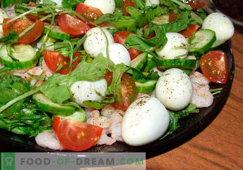 Quail Egg Salad - a selection of the best recipes. How to properly and tasty to cook a salad with quail eggs.